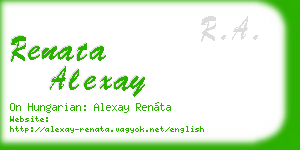 renata alexay business card